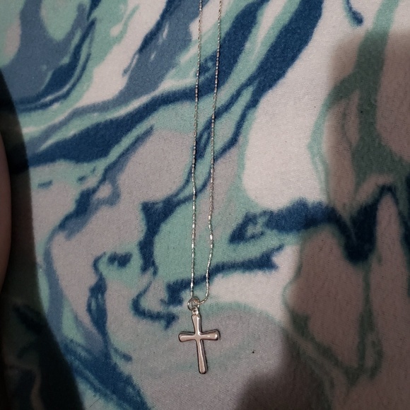 Cross necklace Sterling silver 925 - Picture 1 of 2
